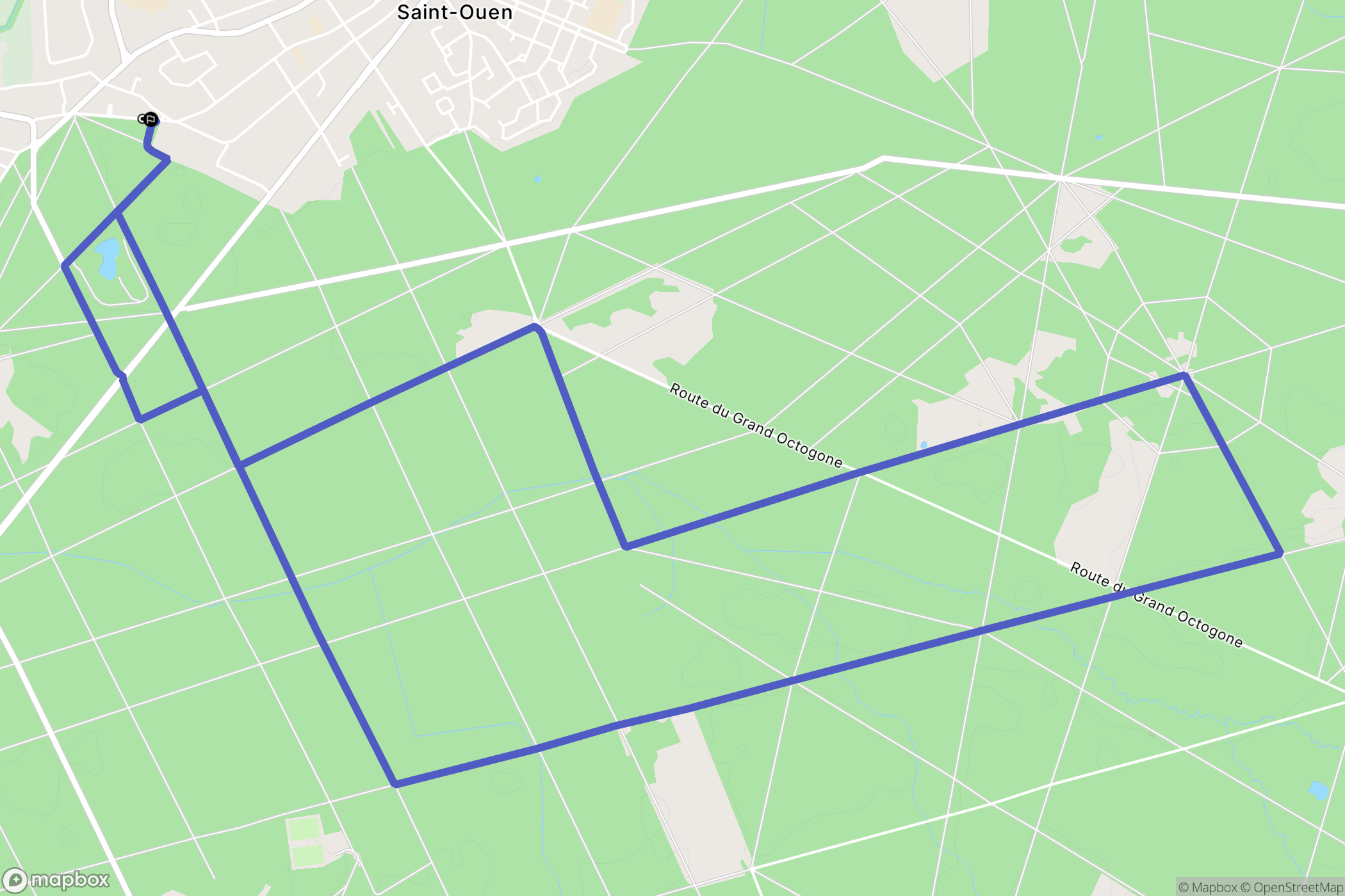 La Croix-Saint-Ouen : carte du parcours de randonnée - France