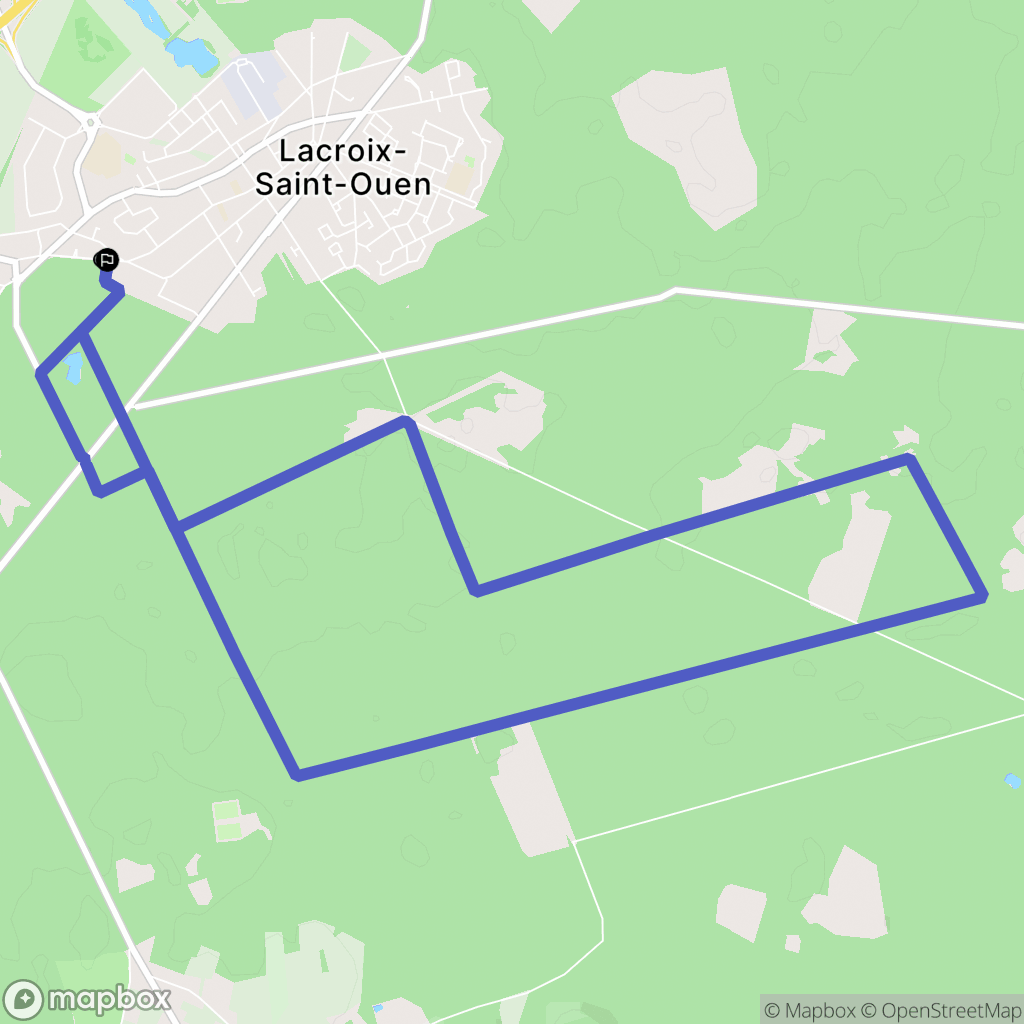 La Croix-Saint-Ouen : carte du parcours de randonnée - France