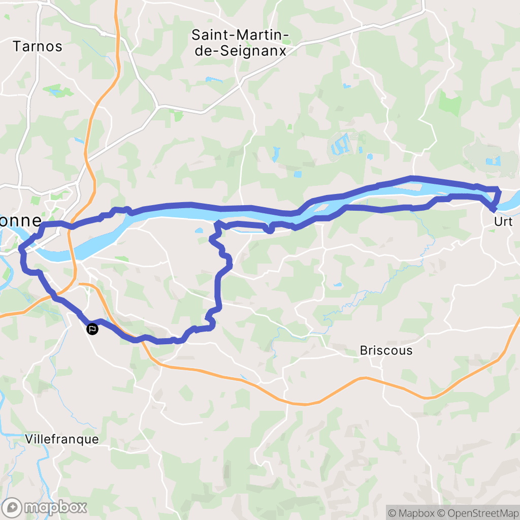 Saint-Pierre-d'Irube : carte du parcours de randonnée - France