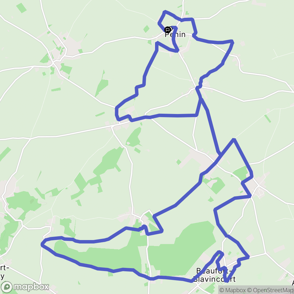 Penin : carte du parcours de randonnée - France