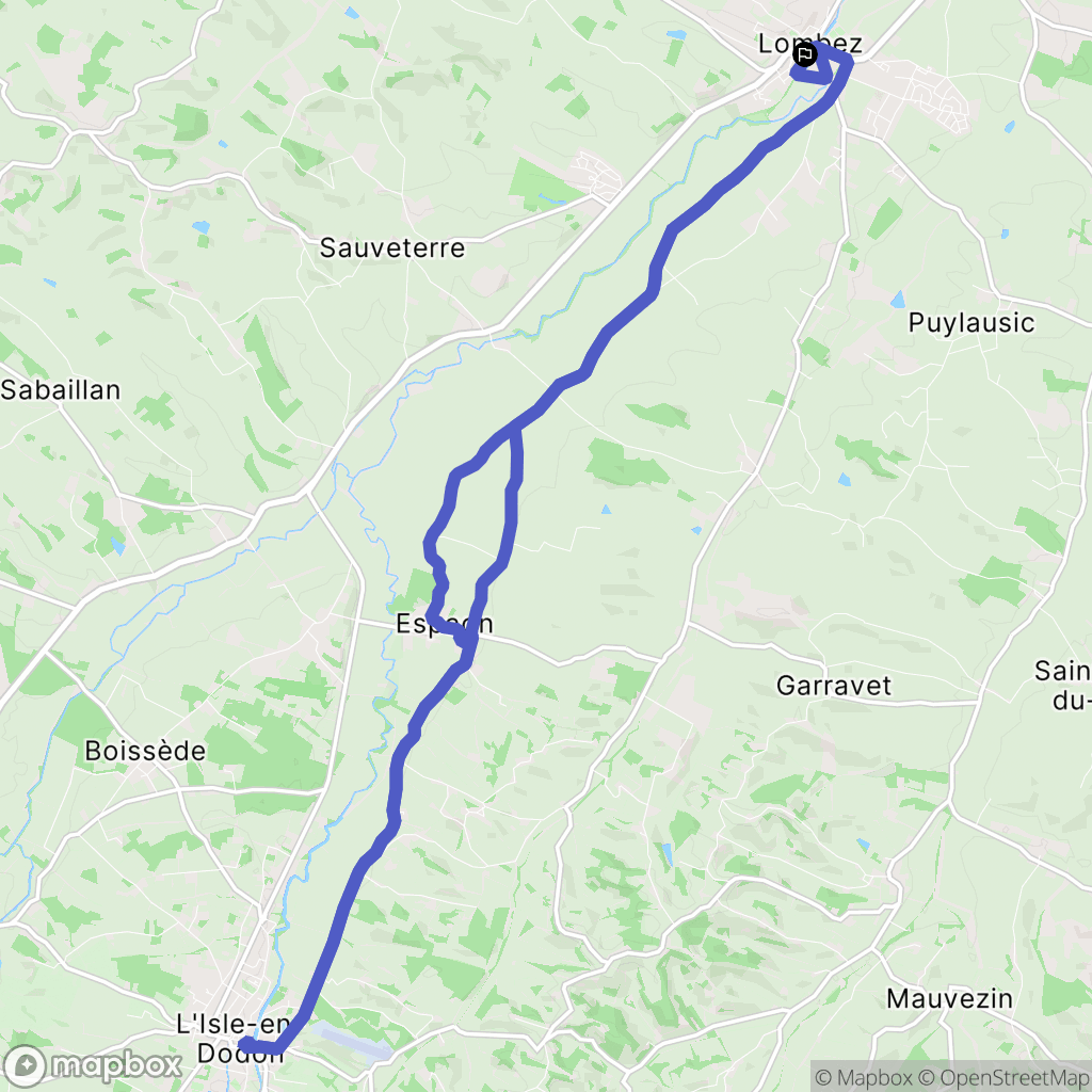 Lombez : carte du parcours de randonnée - France