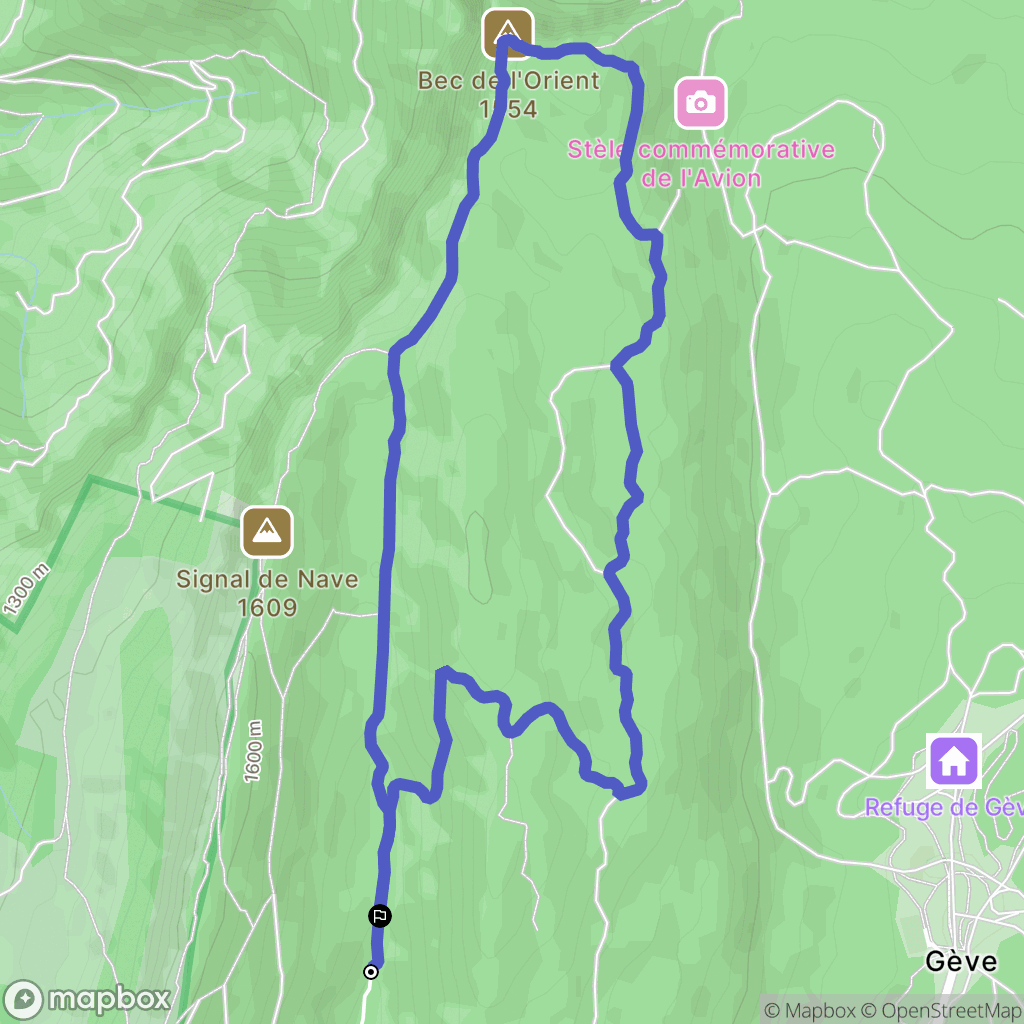 Autrans-Méaudre-en-Vercors : carte du parcours de randonnée - France