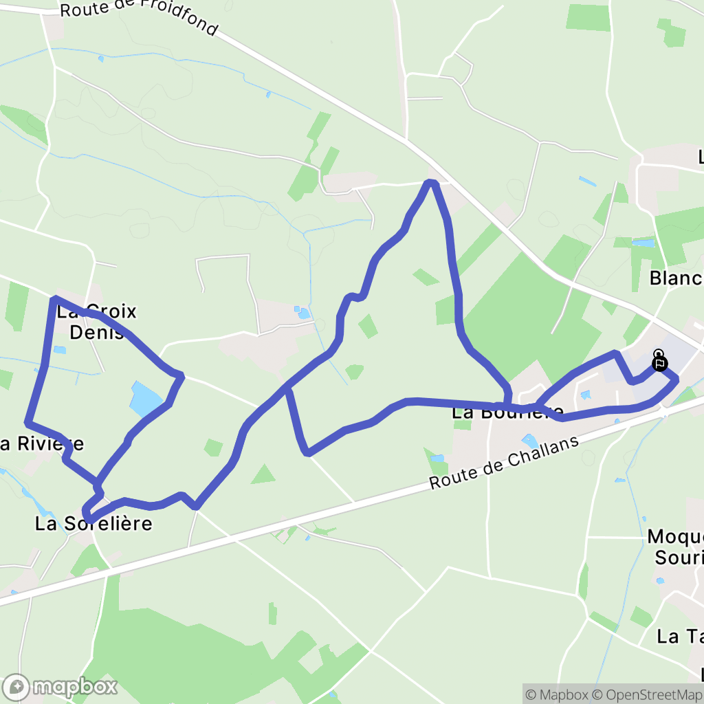 Froidfond : carte du parcours de randonnée - France