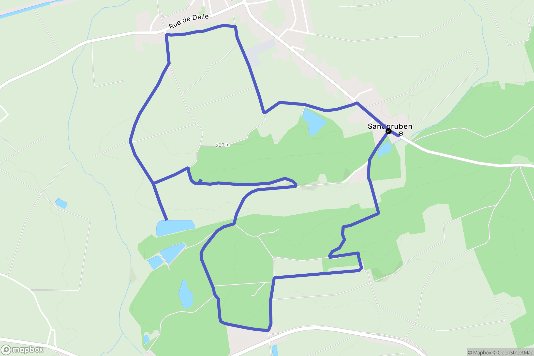Hagenbach : carte du parcours de randonnée - France
