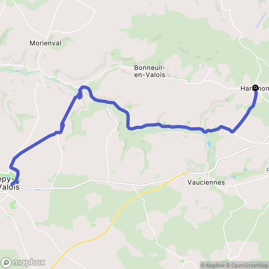 Haramont : carte du parcours de randonnée - France