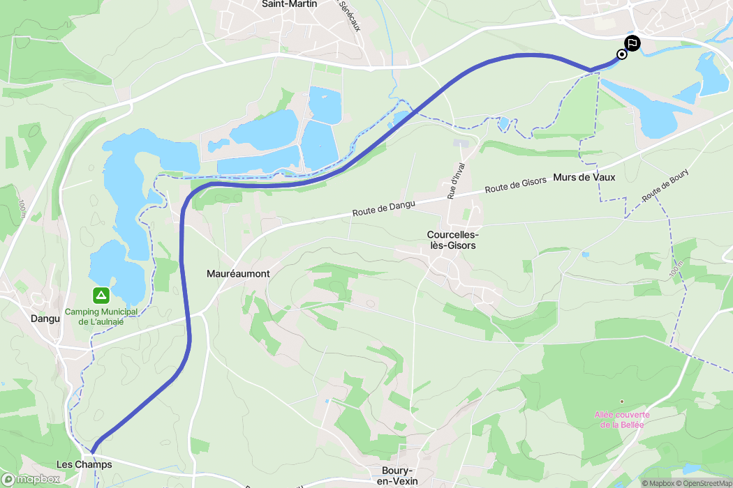 Gisors : carte du parcours de randonnée - France
