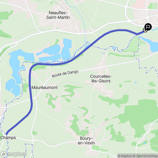 Gisors : carte du parcours de randonnée - France