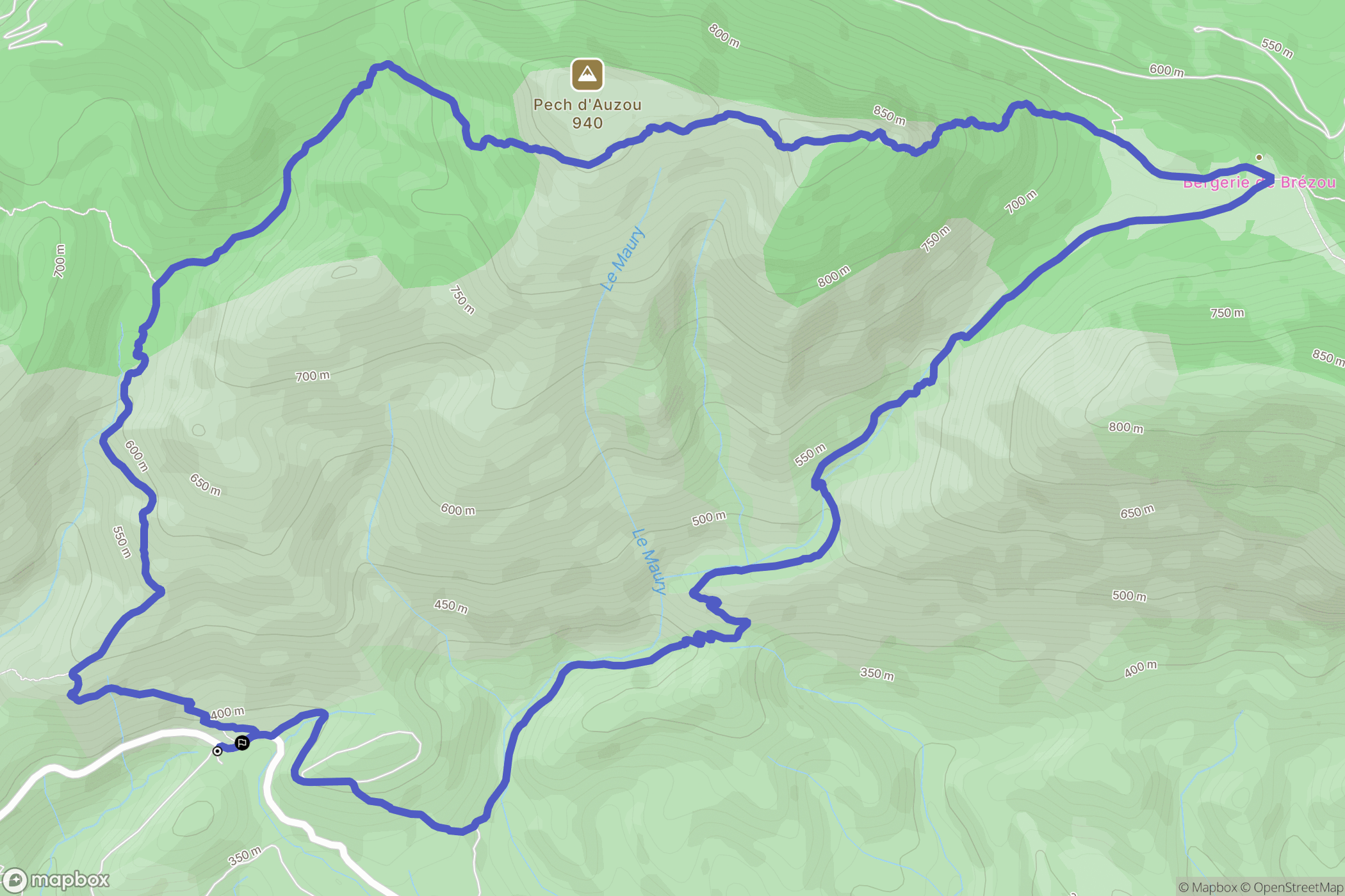 Saint-Paul-de-Fenouillet : carte du parcours de randonnée - France
