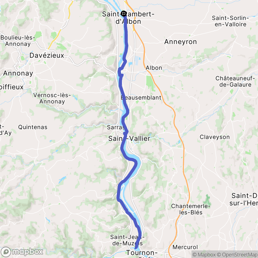 Saint-Rambert-d'Albon : carte du parcours de randonnée - France