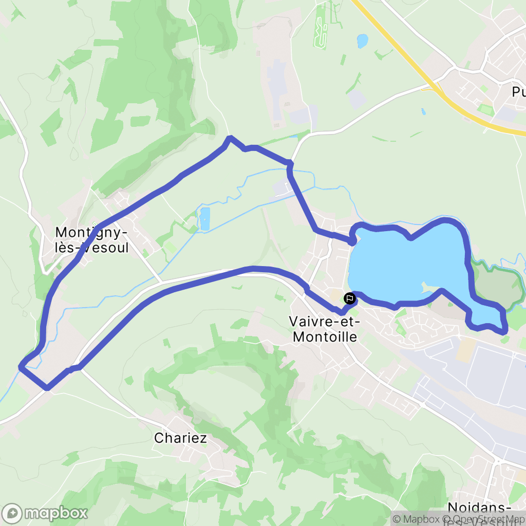 Vaivre-et-Montoille : carte du parcours de randonnée - France