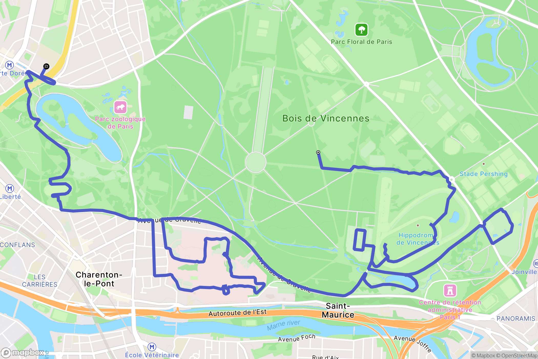 Paris : carte du parcours de randonnée - France