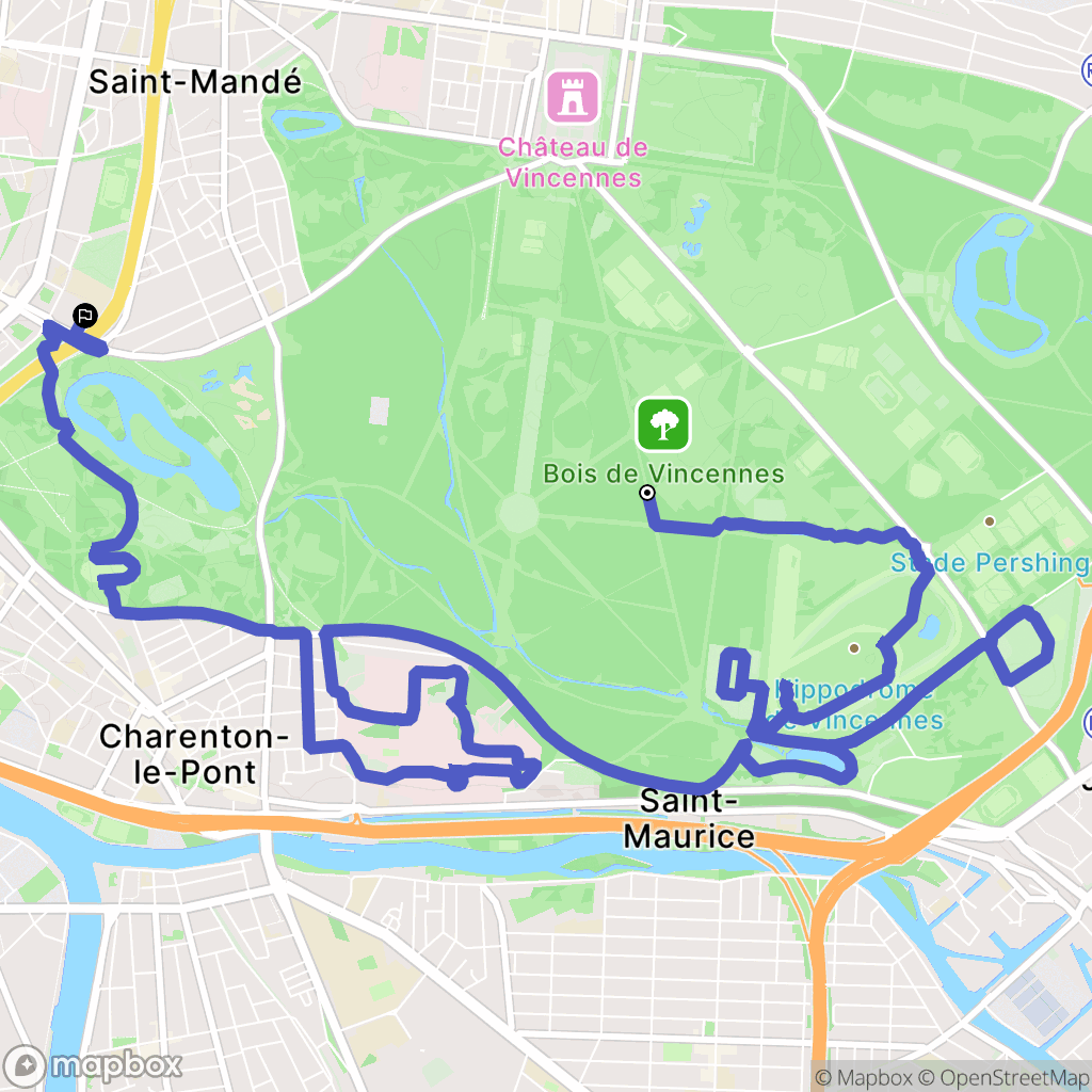 Paris : carte du parcours de randonnée - France
