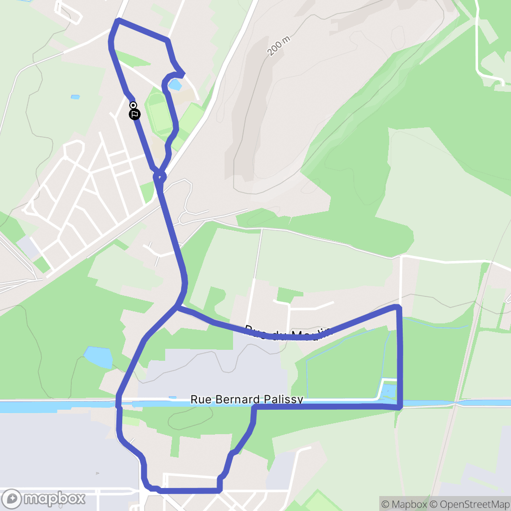 Damparis : carte du parcours de randonnée - France