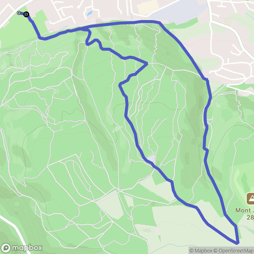Échirolles : carte du parcours de randonnée - France