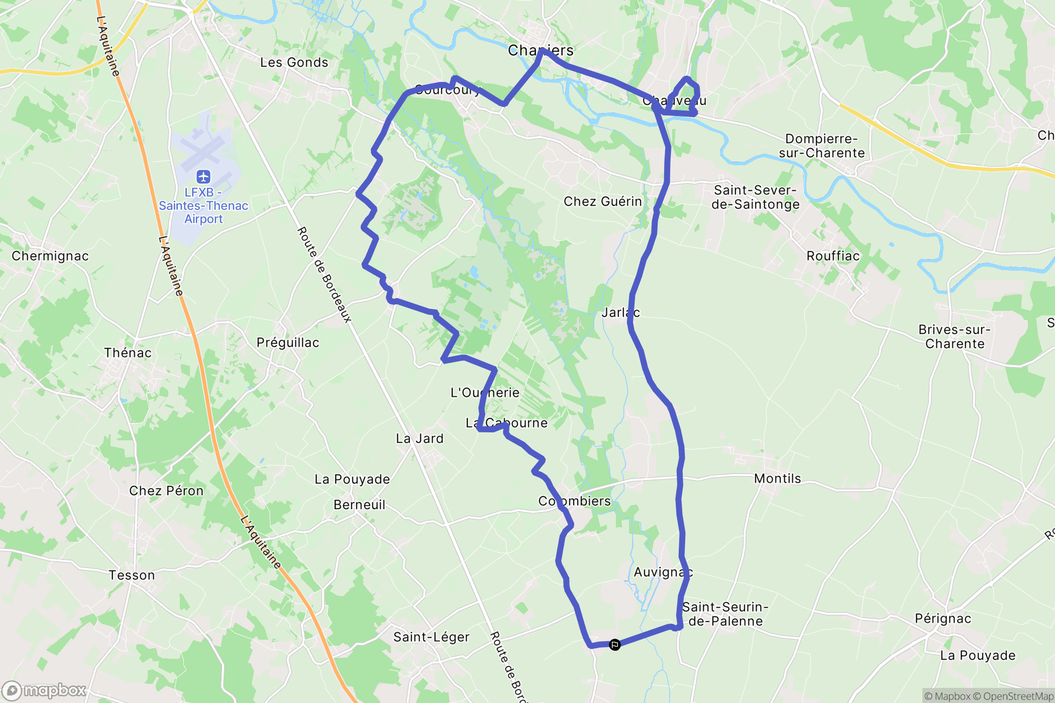 Saint-Léger : carte du parcours de randonnée - France