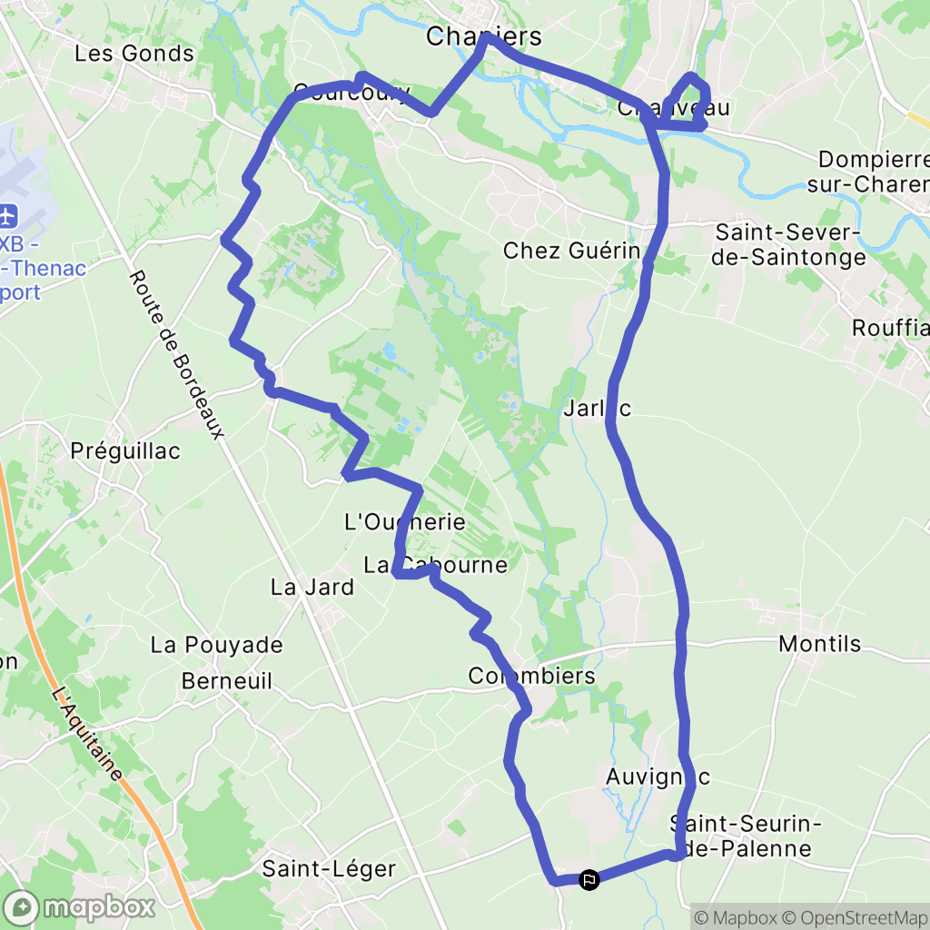 Saint-Léger : carte du parcours de randonnée - France