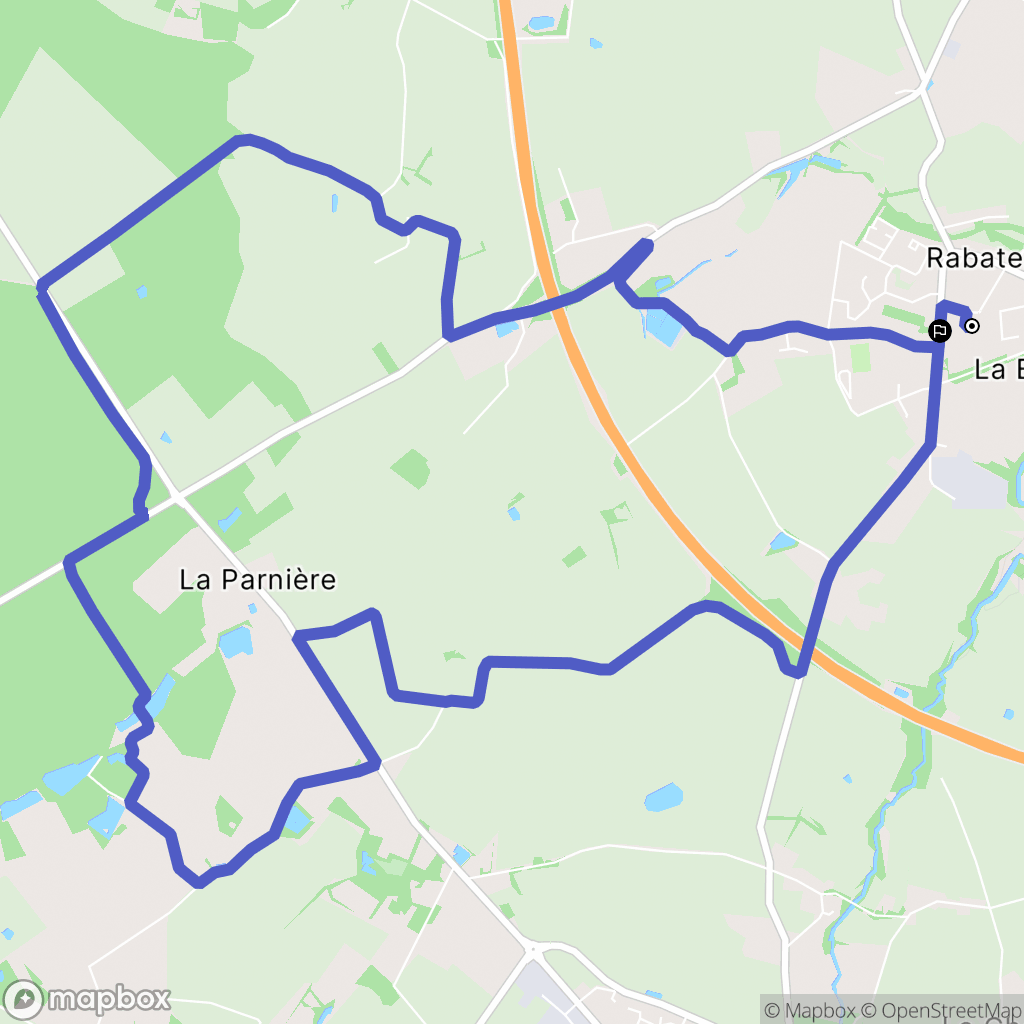 La Rabateliere : carte du parcours de randonnée - France