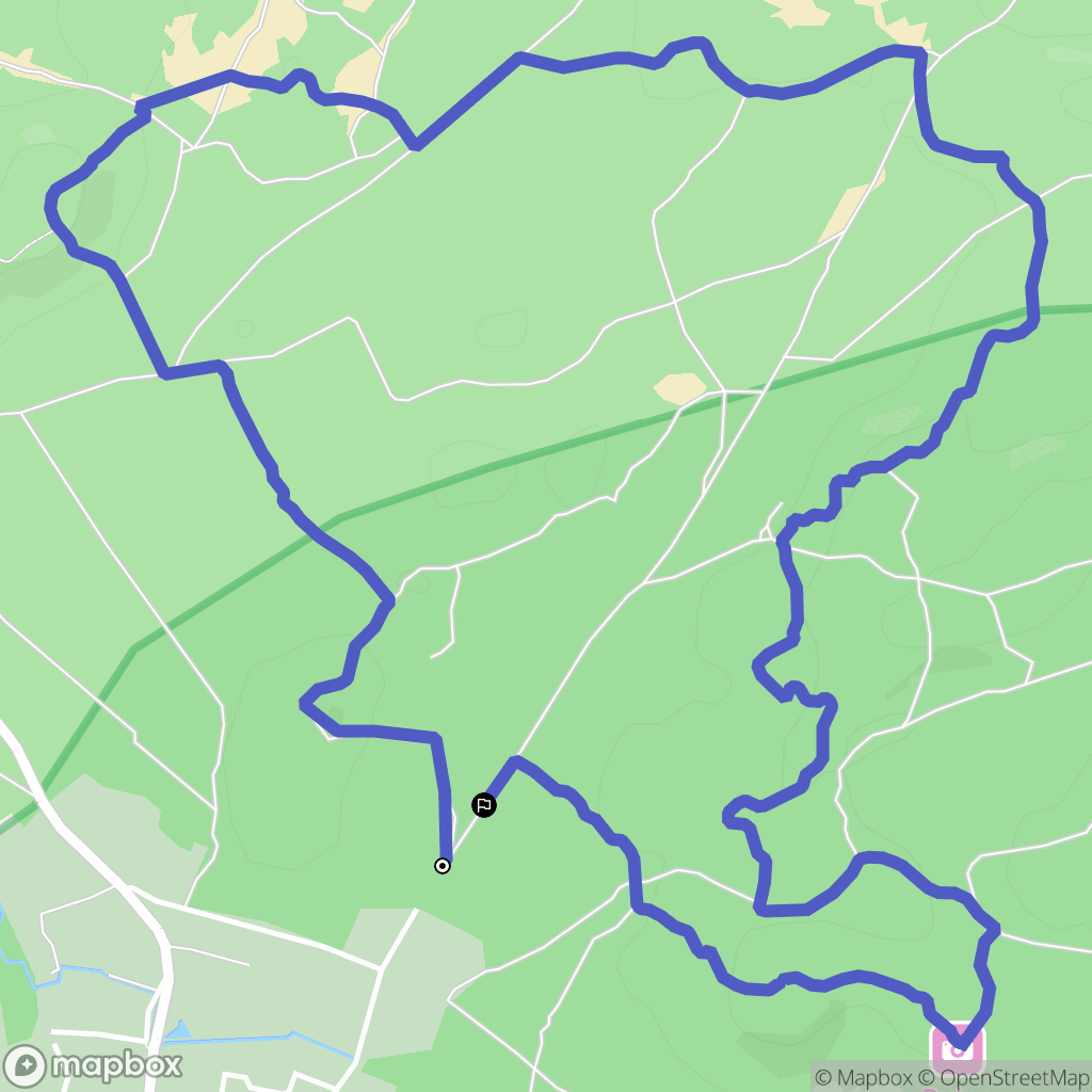 Le Vaudoué : carte du parcours de randonnée - France