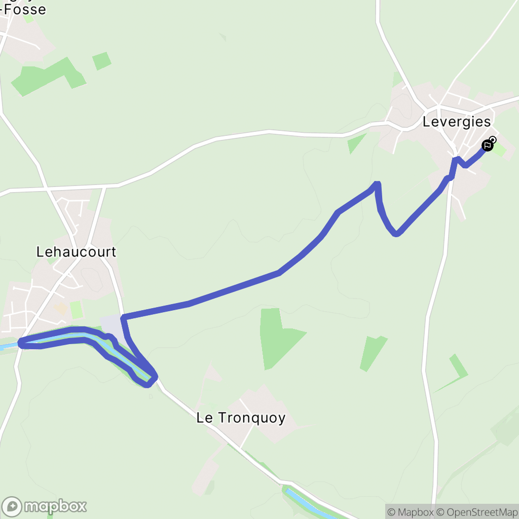 Levergies : carte du parcours de randonnée - France