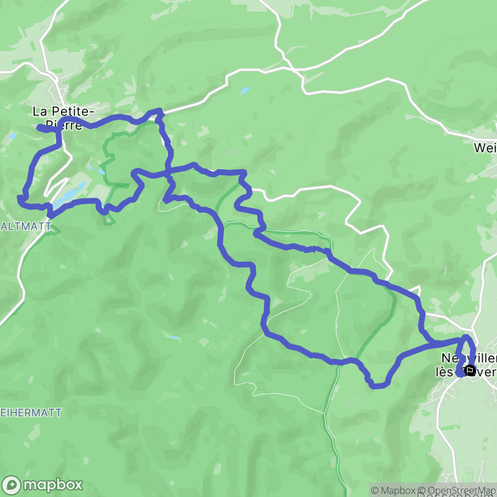 Neuwiller-lès-Saverne : carte du parcours de randonnée - France