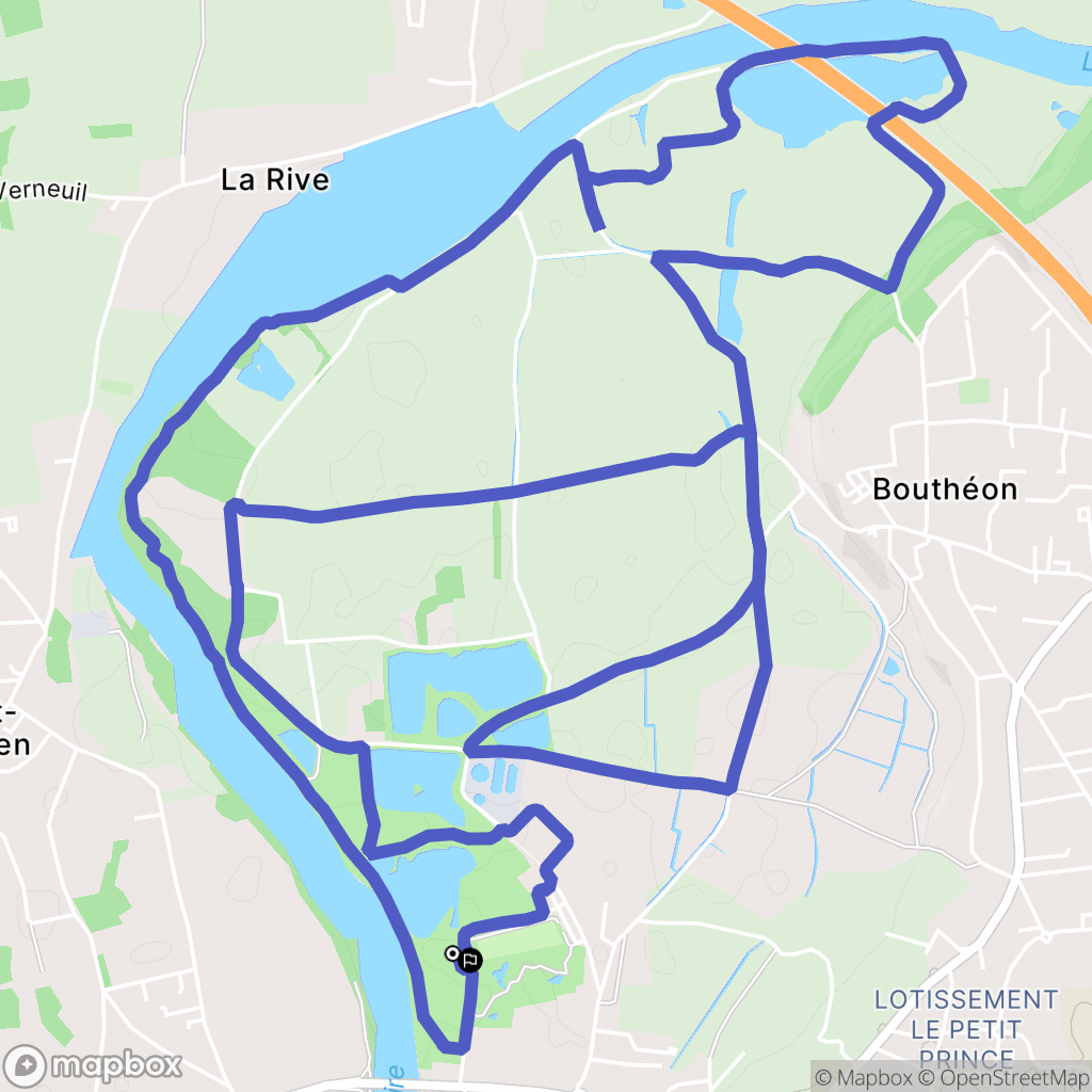 Andrézieux-Bouthéon : carte du parcours de randonnée - France