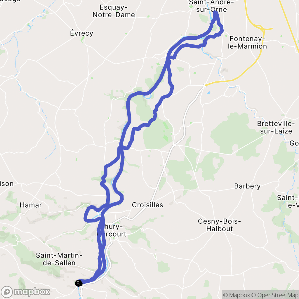Saint-Remy : carte du parcours de randonnée - France