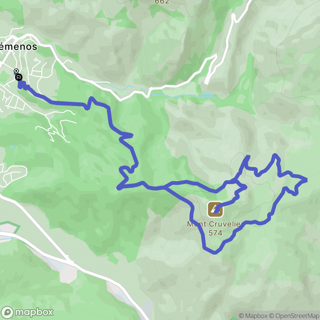 Gémenos : carte du parcours de randonnée - France