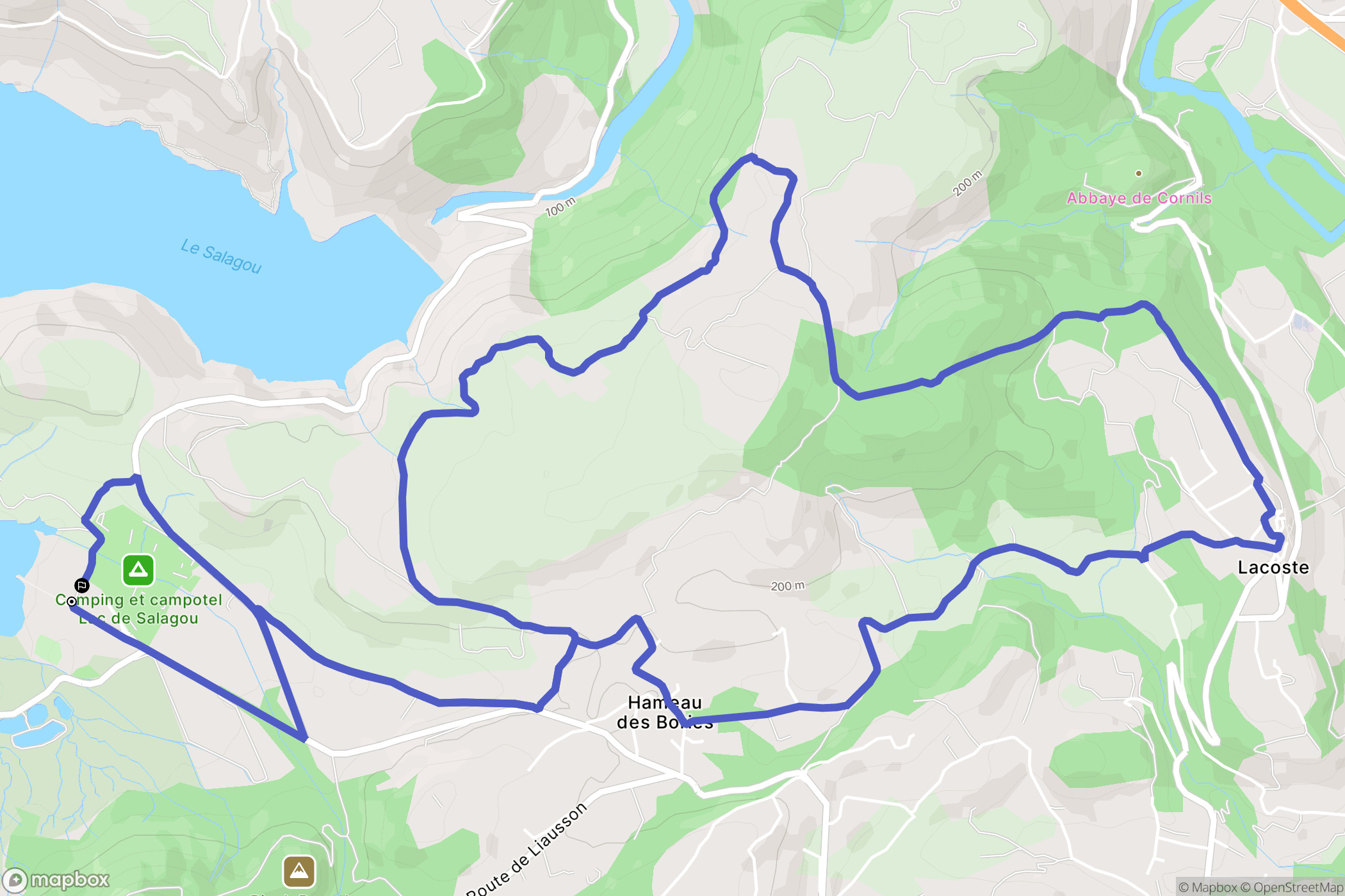 Clermont-l'Hérault : carte du parcours de randonnée - France