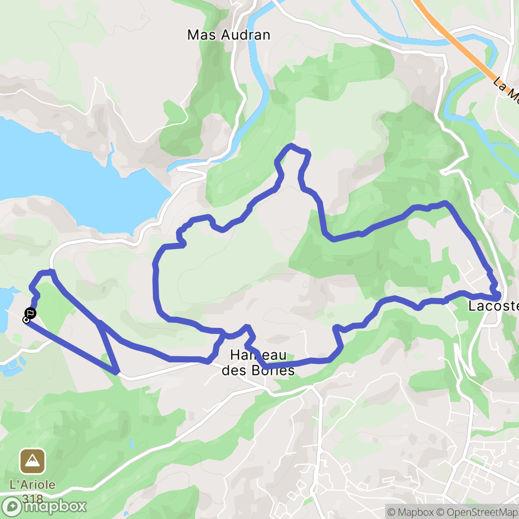 Clermont-l'Hérault : carte du parcours de randonnée - France