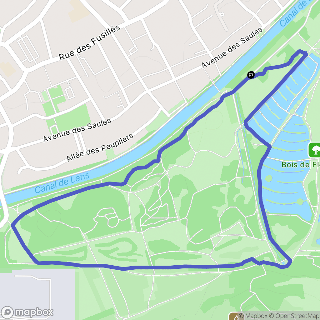 Harnes : carte du parcours de randonnée - France