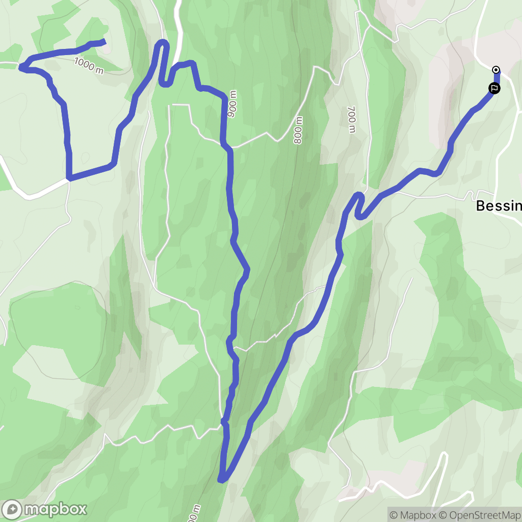 Moye : carte du parcours de randonnée - France