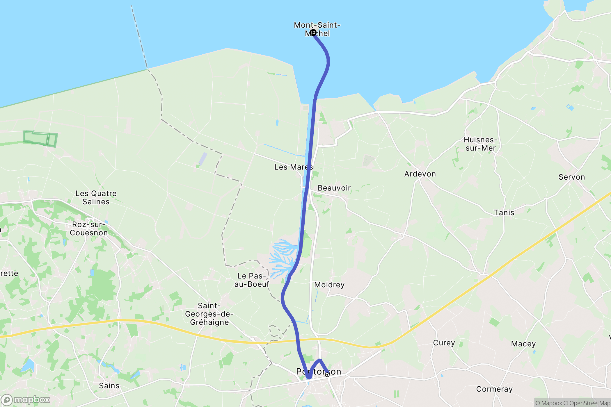 Pontorson: routekaart voor buitenactiviteiten - France