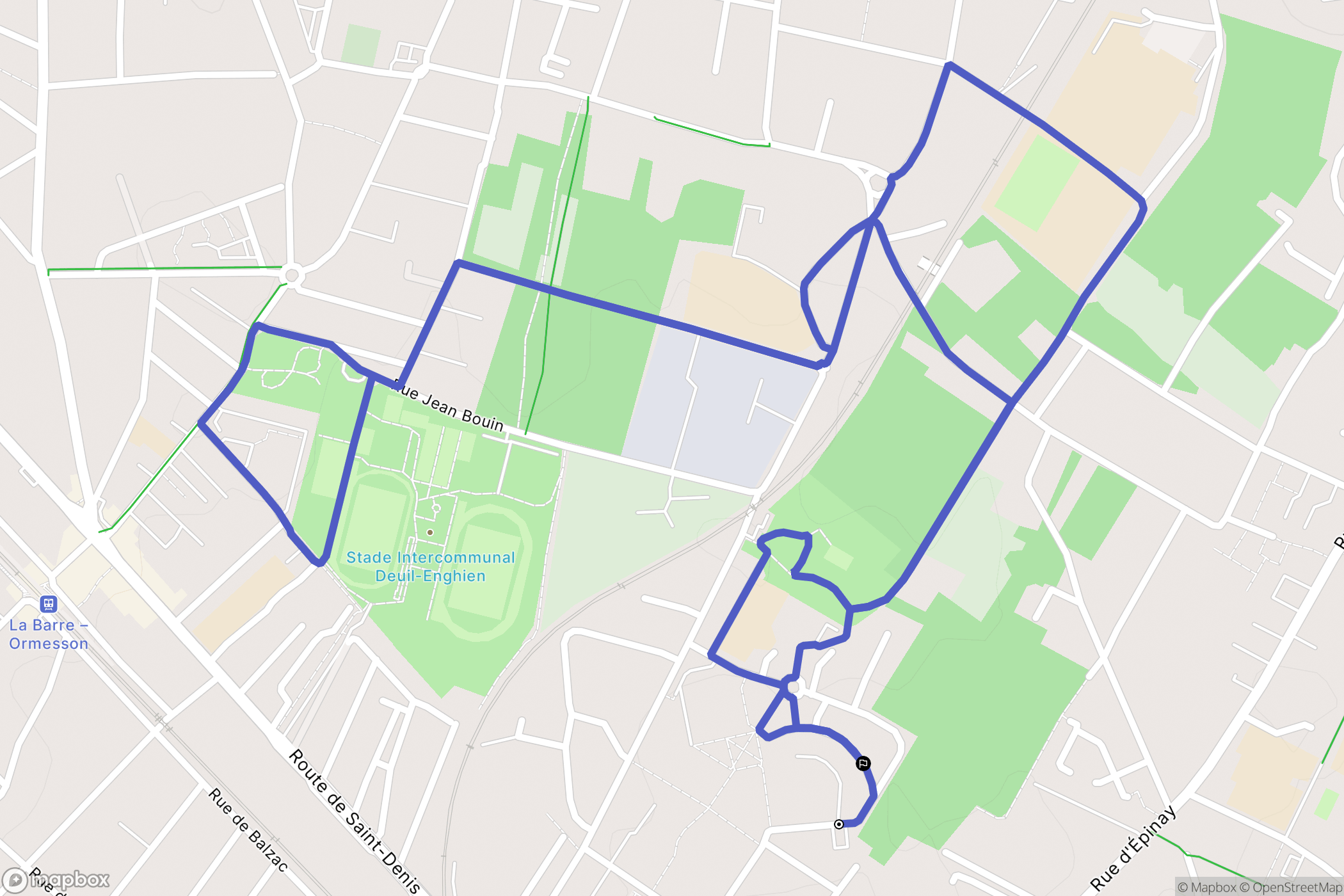 Deuil-la-Barre : carte du parcours de randonnée - France