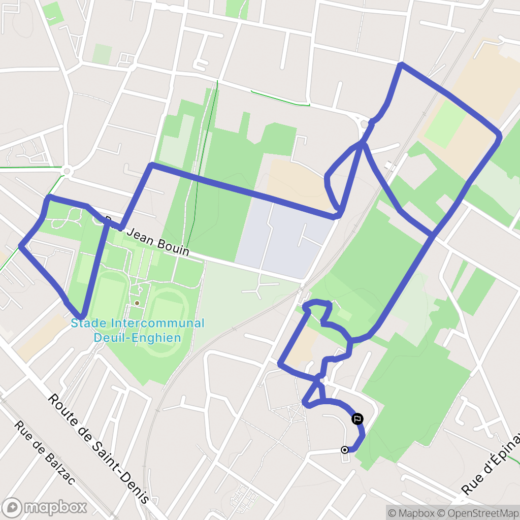 Deuil-la-Barre : carte du parcours de randonnée - France