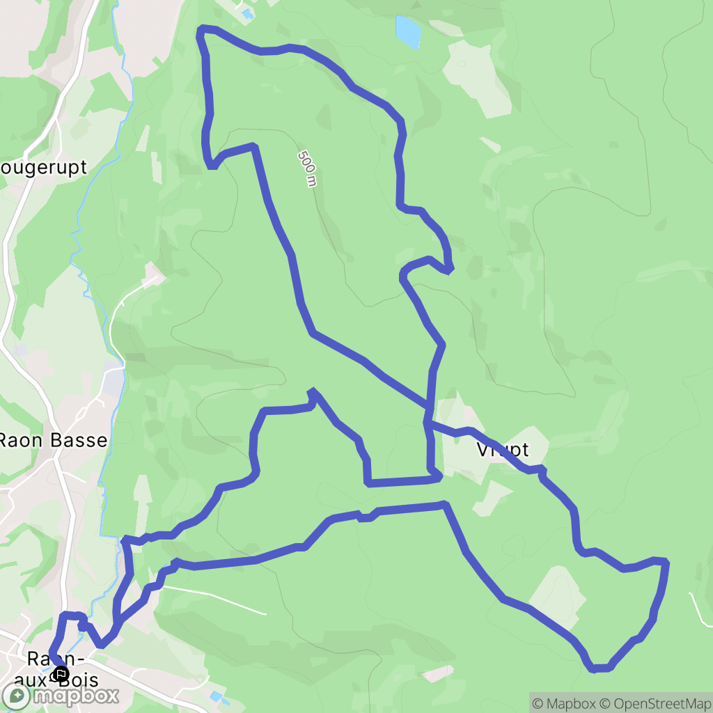 Raon-aux-Bois : carte du parcours de randonnée - France