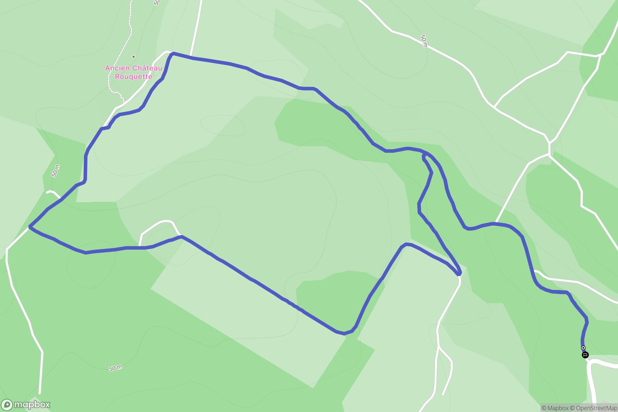 Narbonne : carte du parcours de randonnée - France