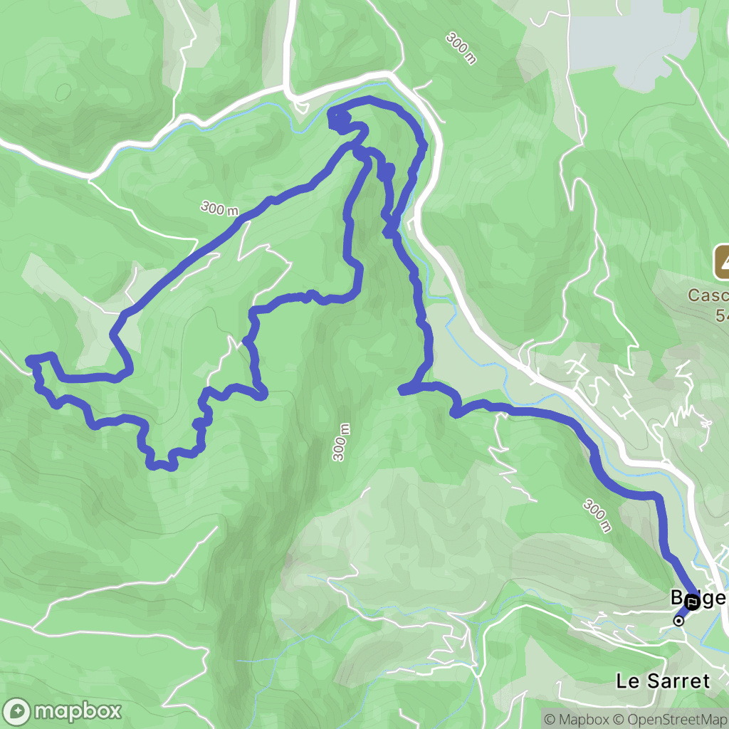Belgentier : carte du parcours de randonnée - France