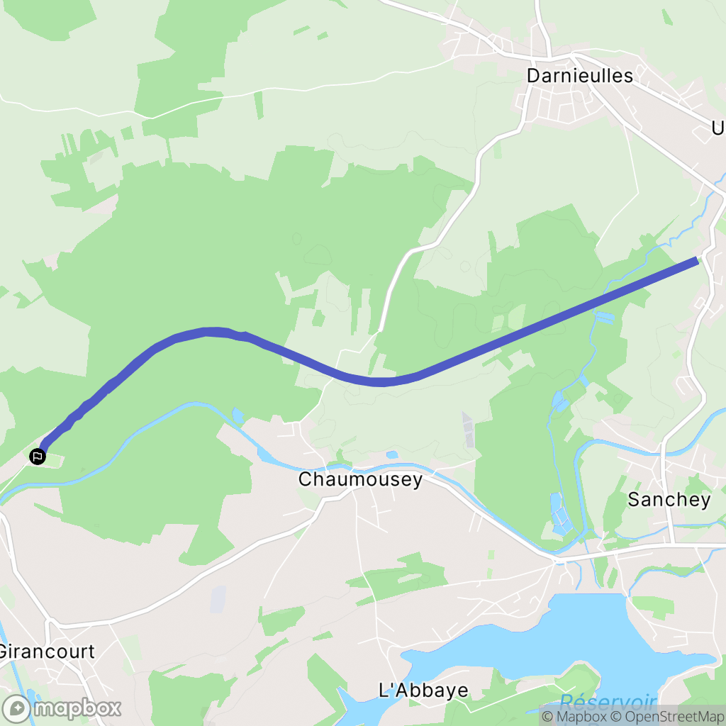 Chaumousey : carte du parcours de randonnée - France