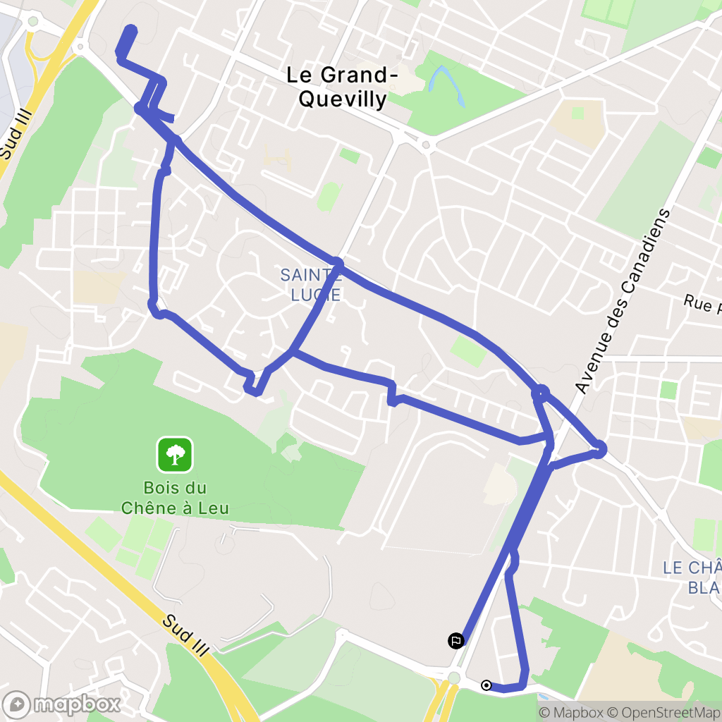 Petit-Couronne : carte du parcours de randonnée - France