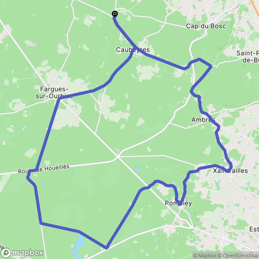 Villefranche-du-Queyran : carte du parcours de randonnée - France
