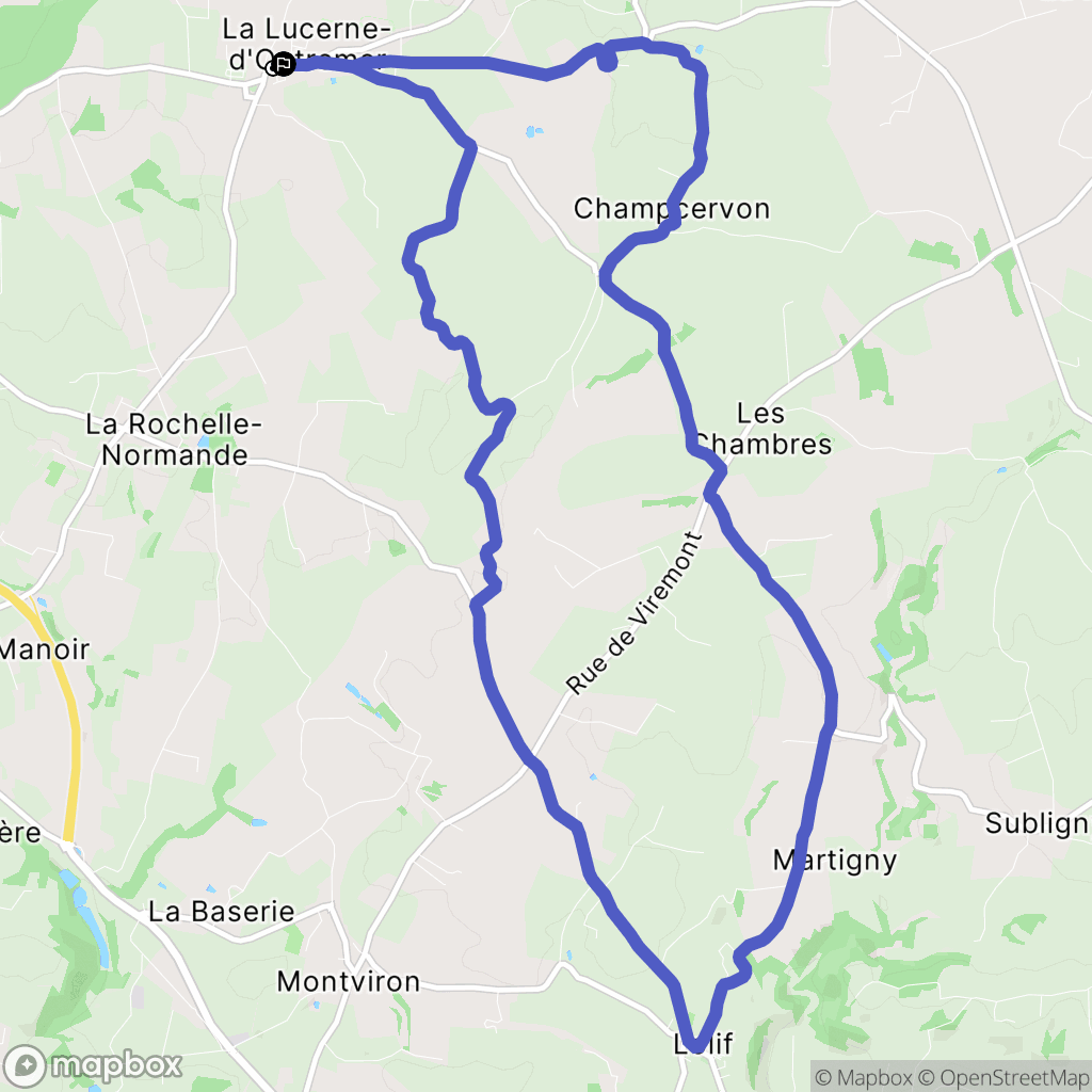 La Lucerne-d'Outremer : carte du parcours de randonnée - France