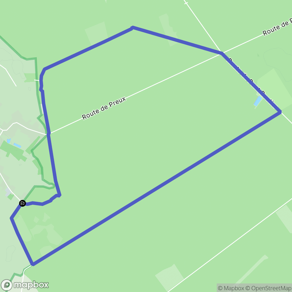 Preux-au-Bois : carte du parcours de randonnée - France
