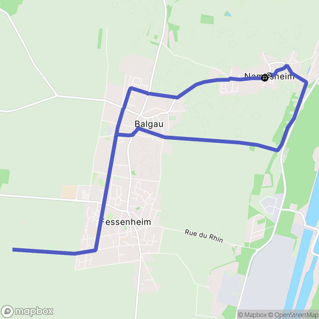 Nambsheim : carte du parcours de randonnée - France