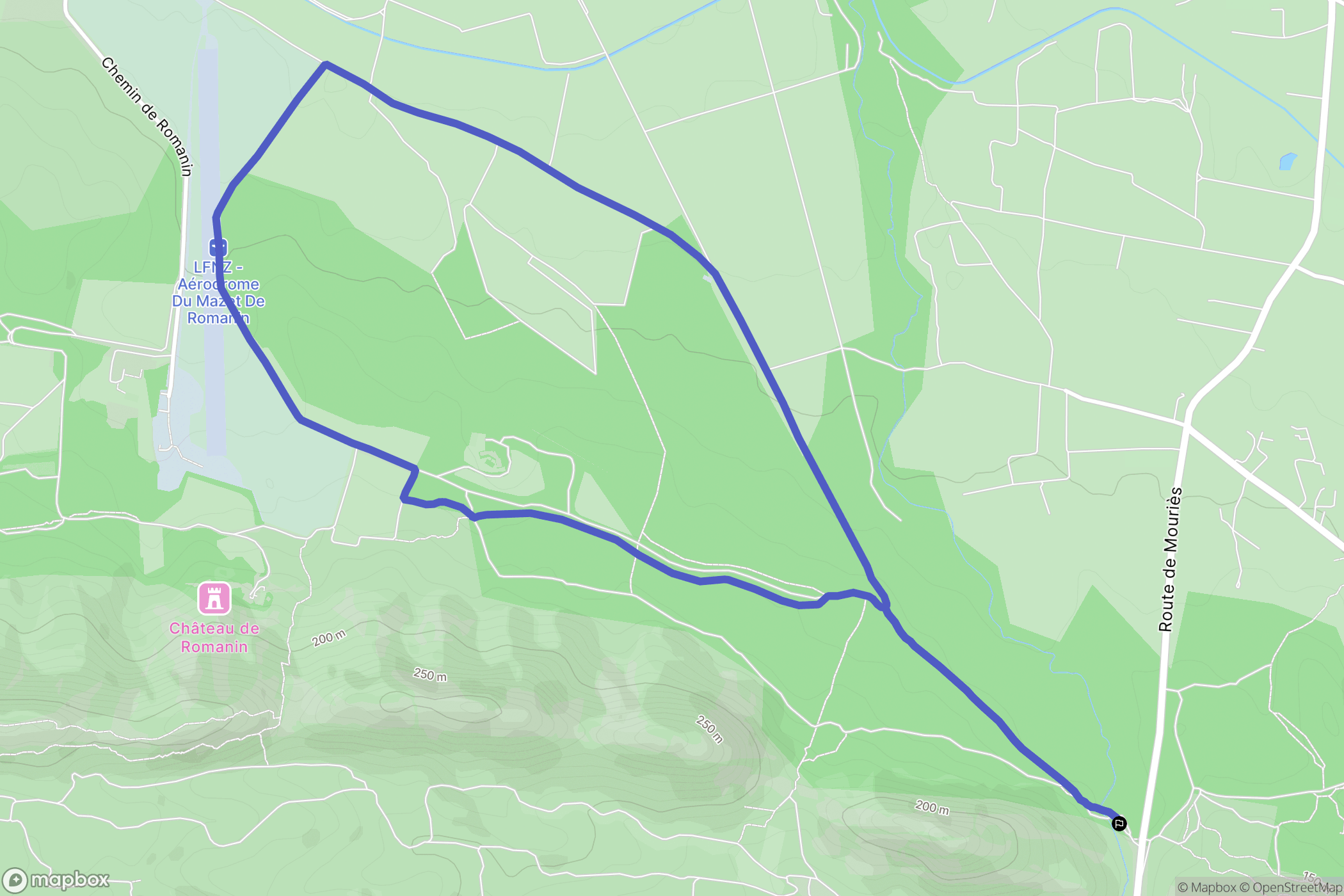 Saint-Rémy-de-Provence : carte du parcours de randonnée - France