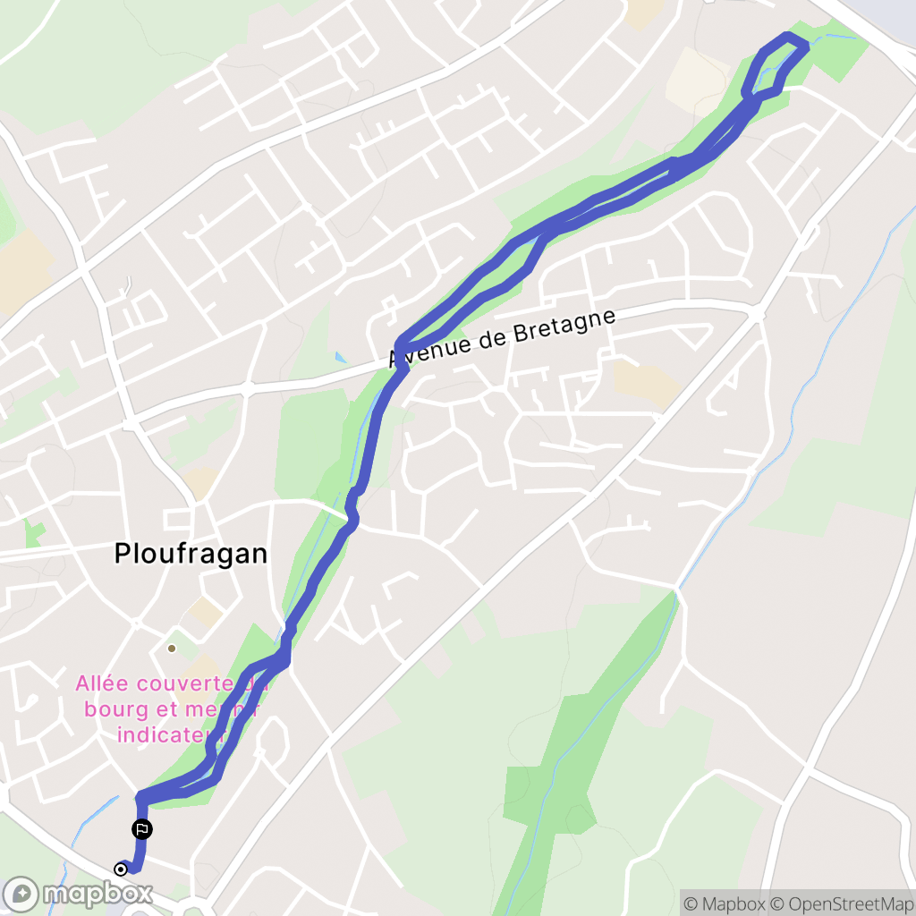 Ploufragan : carte du parcours de randonnée - France