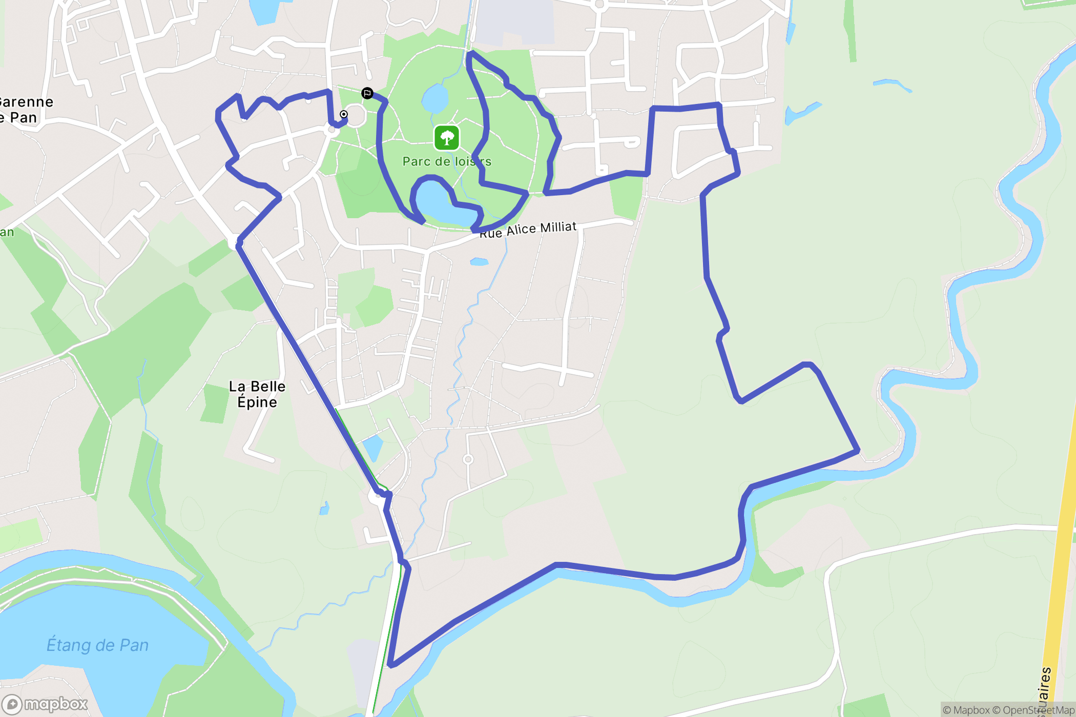 Chartres-de-Bretagne : carte du parcours de randonnée - France