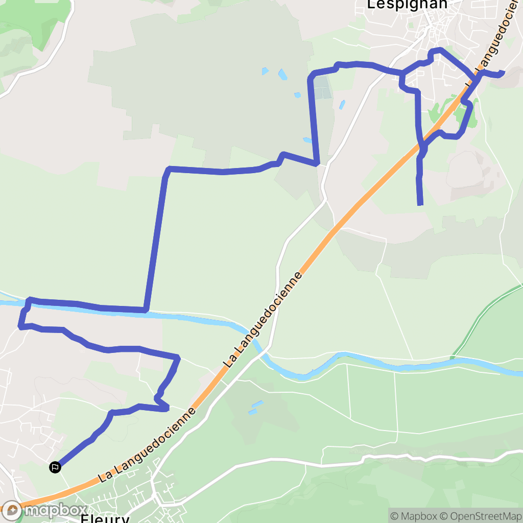 Salles-d'Aude : carte du parcours de randonnée - France