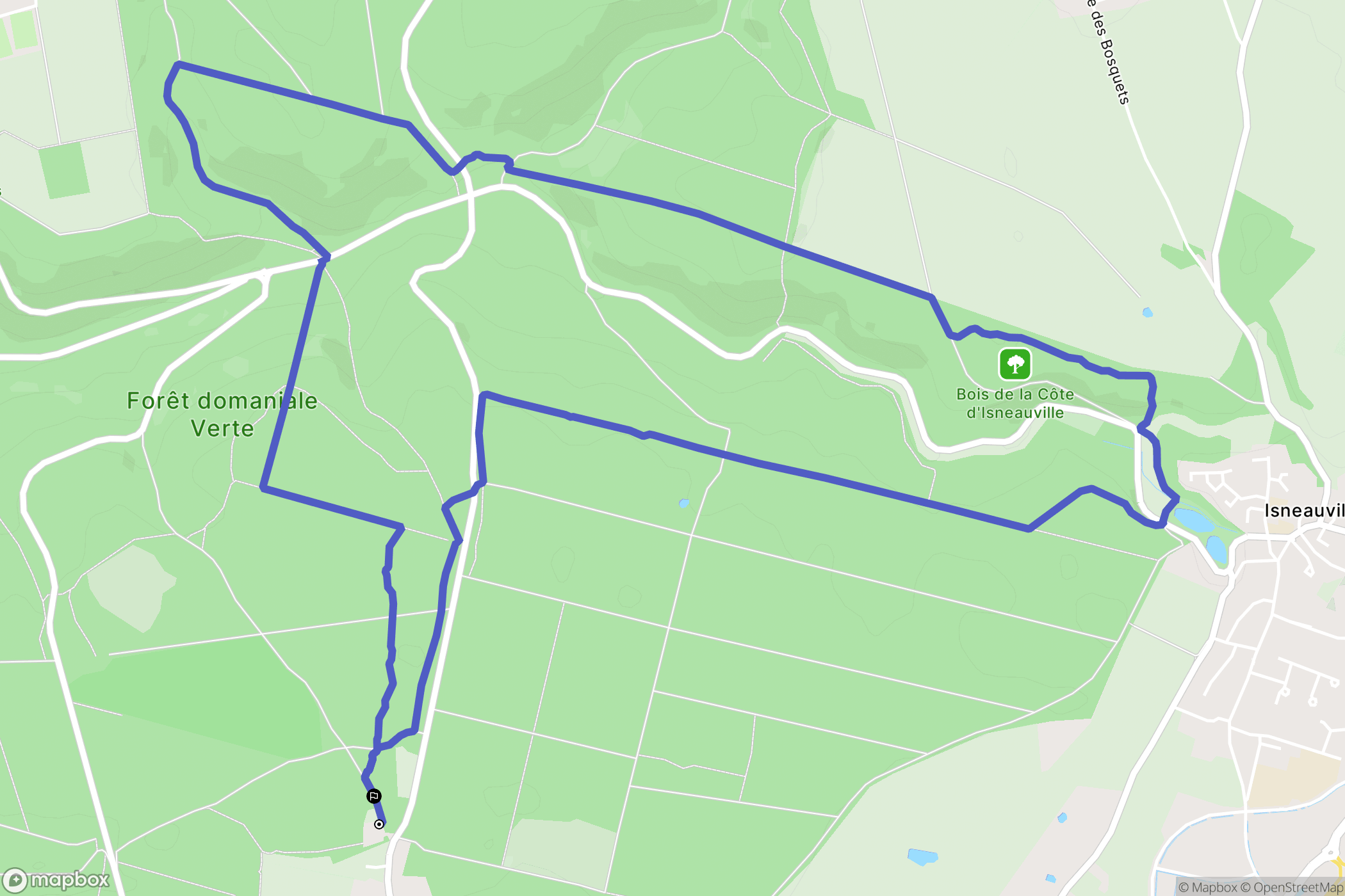 Bois-Guillaume : carte du parcours de randonnée - France