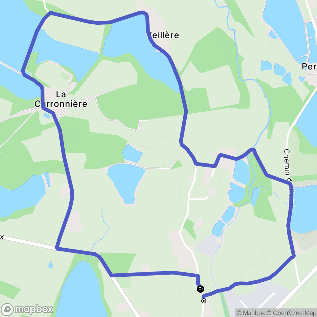 Saint-Paul-de-Varax : carte du parcours de randonnée - France