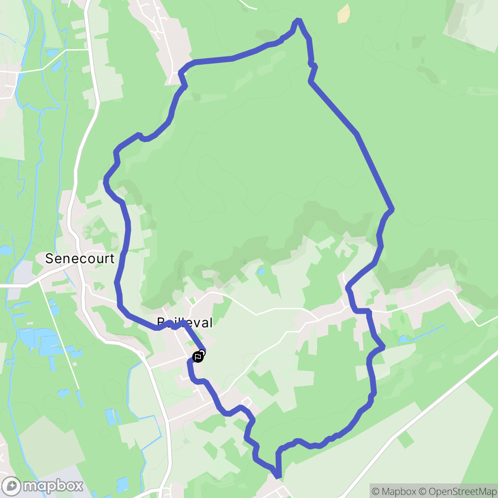 Bailleval : carte du parcours de randonnée - France